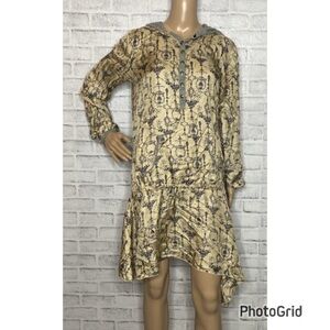 4 love and Liberty Johnny was silk ornamental wallpaper print dress